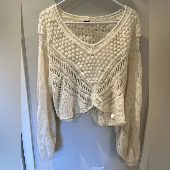 Free People Snowball Cropped Sweater - XS - Picture 3 of 7